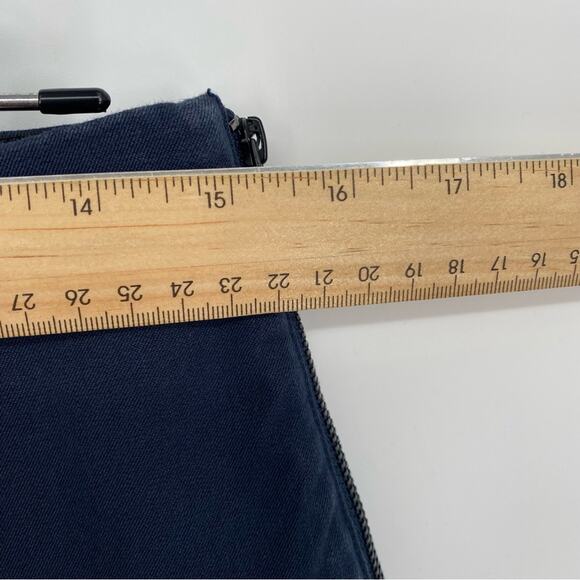 Everlane The Curvy Side-Zip Stretch Cotton Pant Navy Blue Capsule Wardrobe 10 - Picture 8 of 10